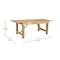 Flash Furniture Rectangle 40 in W, 84 in L, 30 in H, Pine Wood, Pinus Glabra, Steel, Light Natural XA-F-84X40-LN-GG - alternate 6